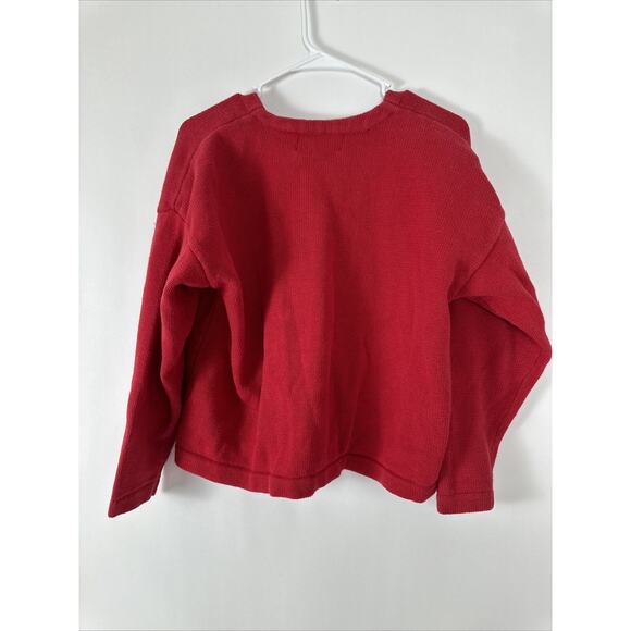 Design Options By Philip & Jane Gordon Red Cat Cardigan Sweater Vintage Large - Picture 5 of 8
